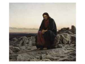 jesus alone in desert